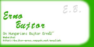 erno bujtor business card